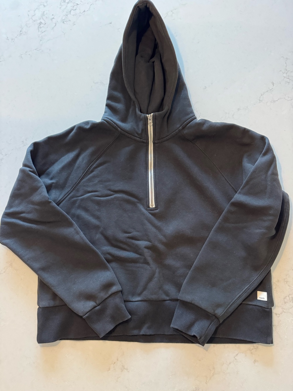 Vuori Women’s Restore Black Half-Zip Hoodie